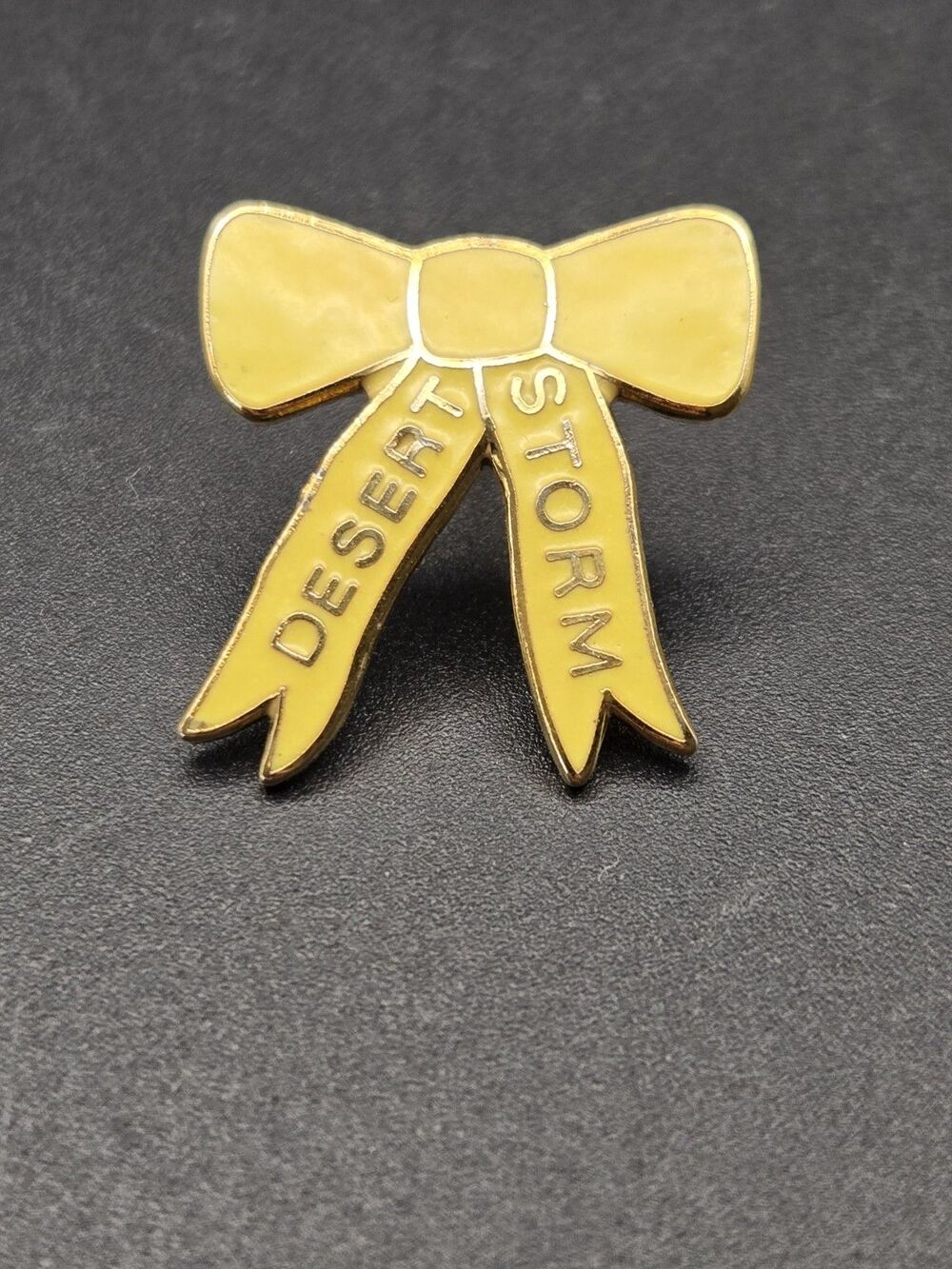 Vintage 1990 Yellow Ribbon Desert Storm Lapel Pin Brooch